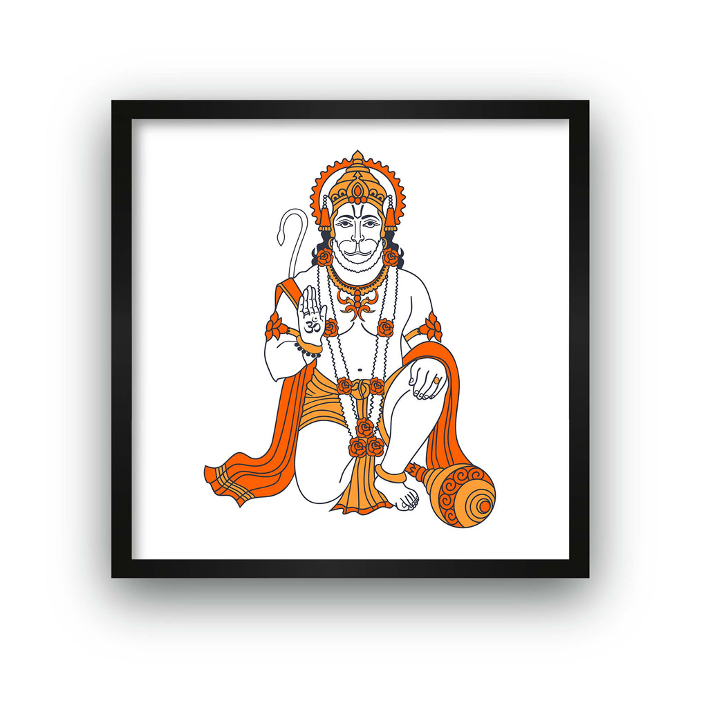 Jai Hanuman, Hanuman wall art, Inspiring Prayer
