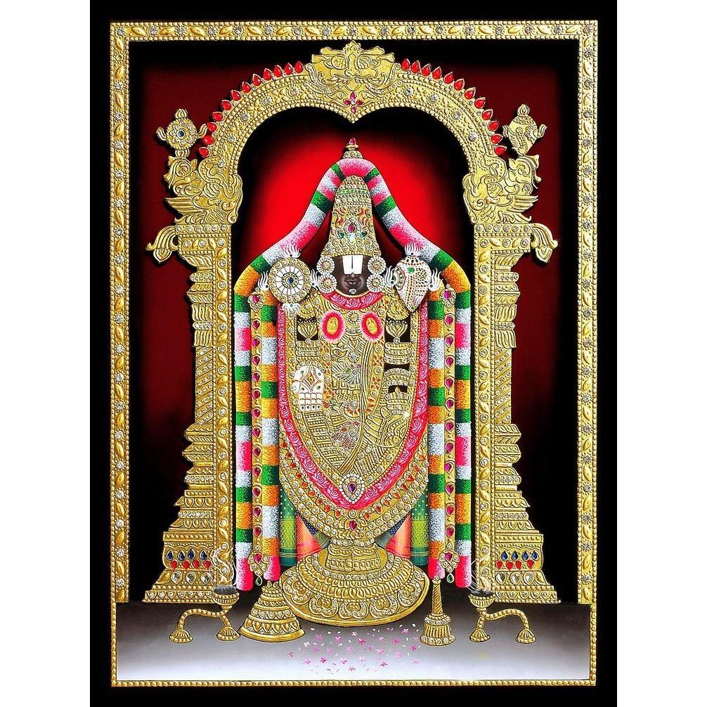 Tirupati Balaji-Canvas Art, God Art, Indian Traditional Art ...