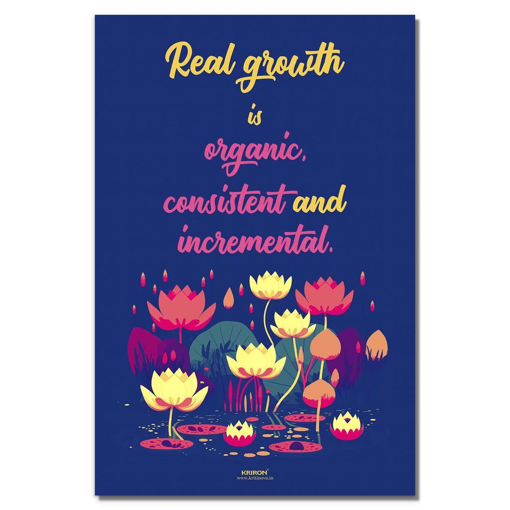 What is Real Growth, Inspirational Quote Wall Art, Success Quote, Motivational Quote Poster