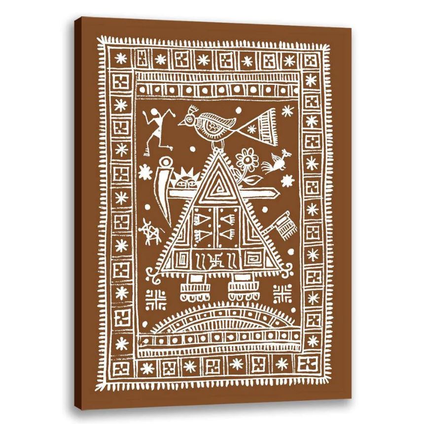 Village Theme, Warli Art, Indian Traditional Art, Cultural Gift, Tribal Artwork