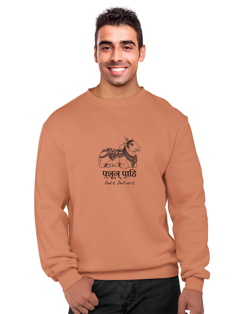 Feed it Dont Eat it Sweatshirt, Sanskrit Sweatshirt, Sanjeev Newar®