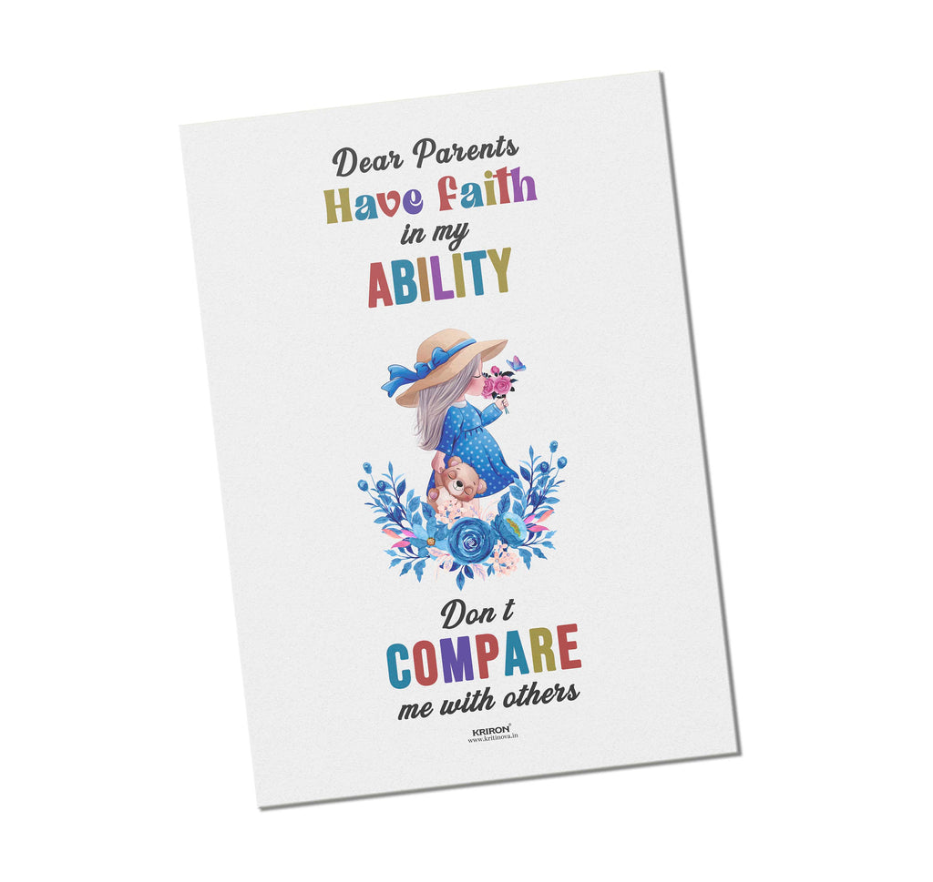 Have Faith in my Ability, Parenting Guide Poster, Parenting Tips, Motherhood Tips, Parenting Quotes, Kids Room Decor