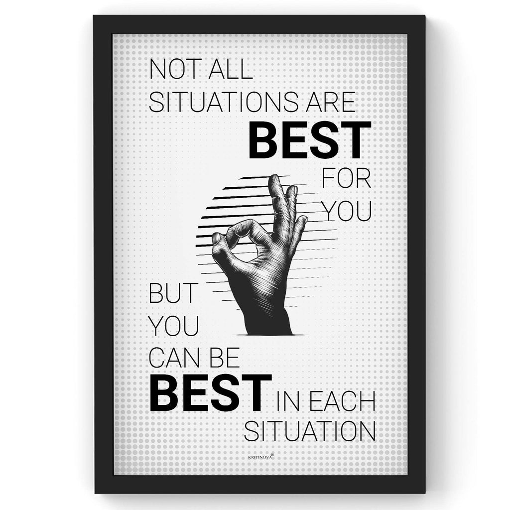 You can be Best, Inspirational Quote Wall Art, Success Quote, Motivational Quote Poster
