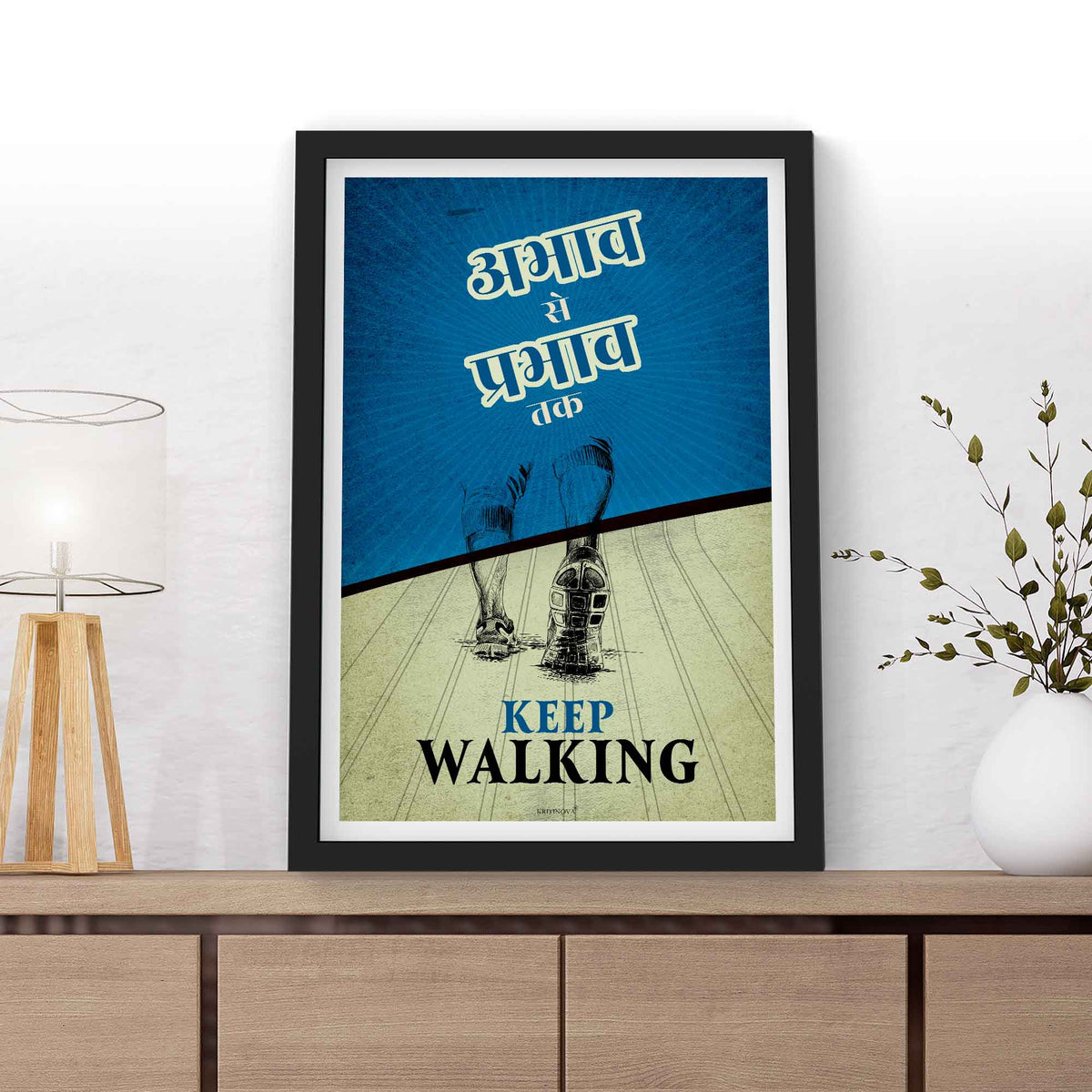 Keep Walking - Abhav Se Prabhav Tak - Framed Poster | Kritinova ...