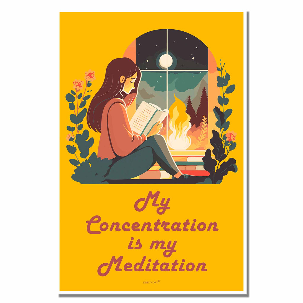 My Concentration, Inspirational Quote Wall Art, Success Quote, Motivational Quote Poster