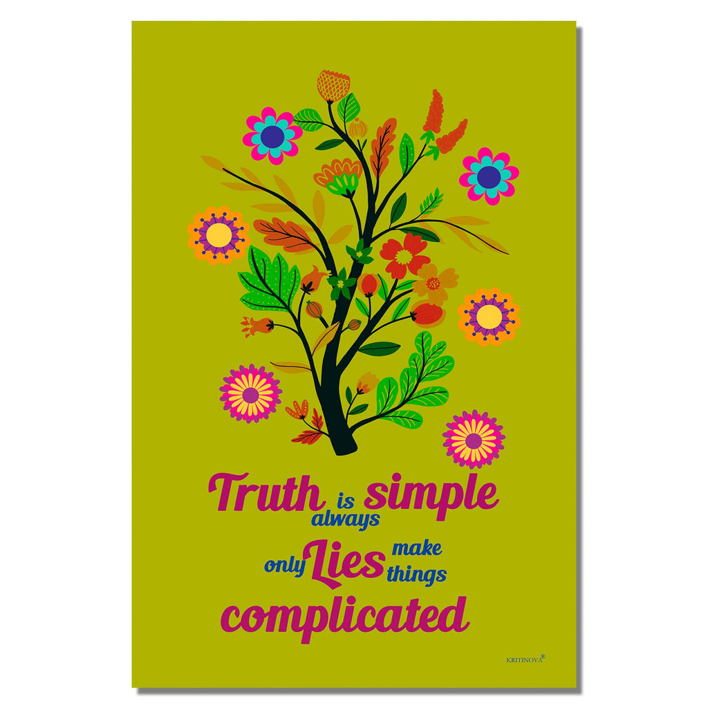 Truth is always simple, Inspirational Quote Wall Art, Success Quote, Motivational Quote Poster