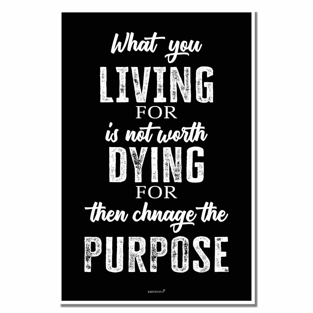 What you living for, Inspirational Quote Wall Art, Success Quote, Motivational Quote Poster