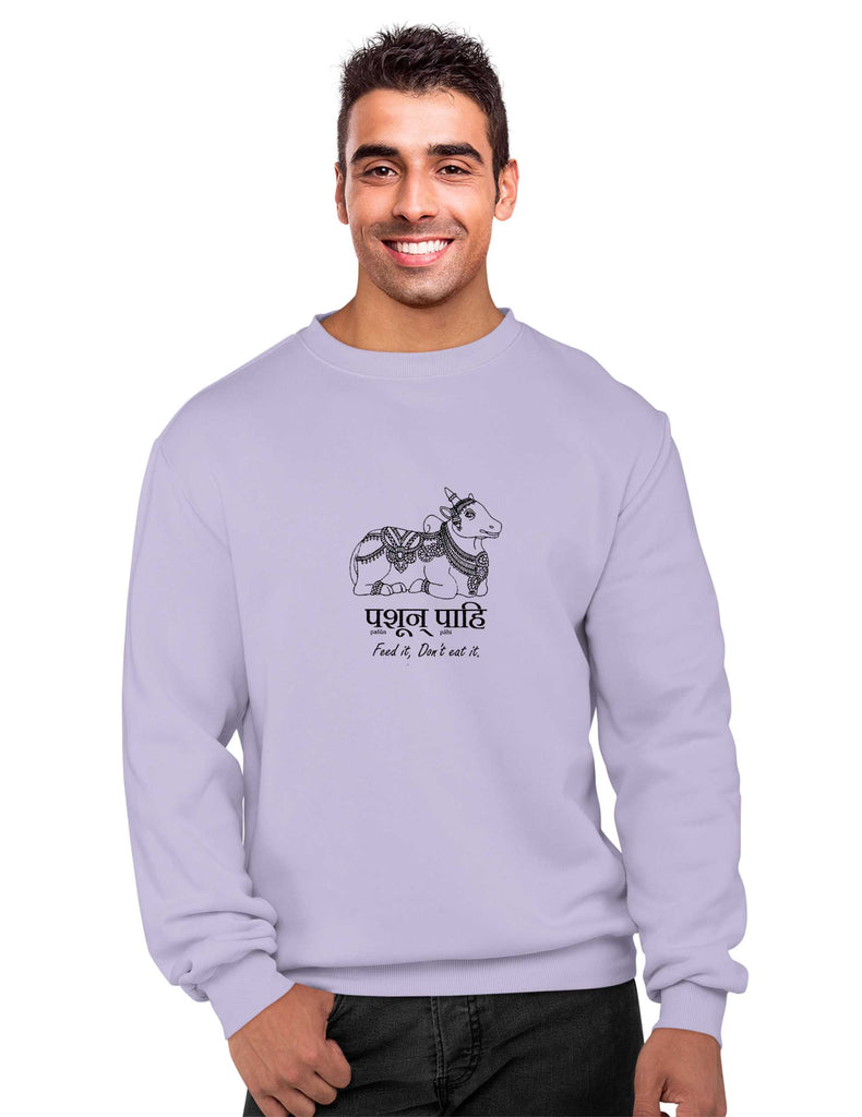 Feed it Dont Eat it Sweatshirt, Sanskrit Sweatshirt, Sanjeev Newar®