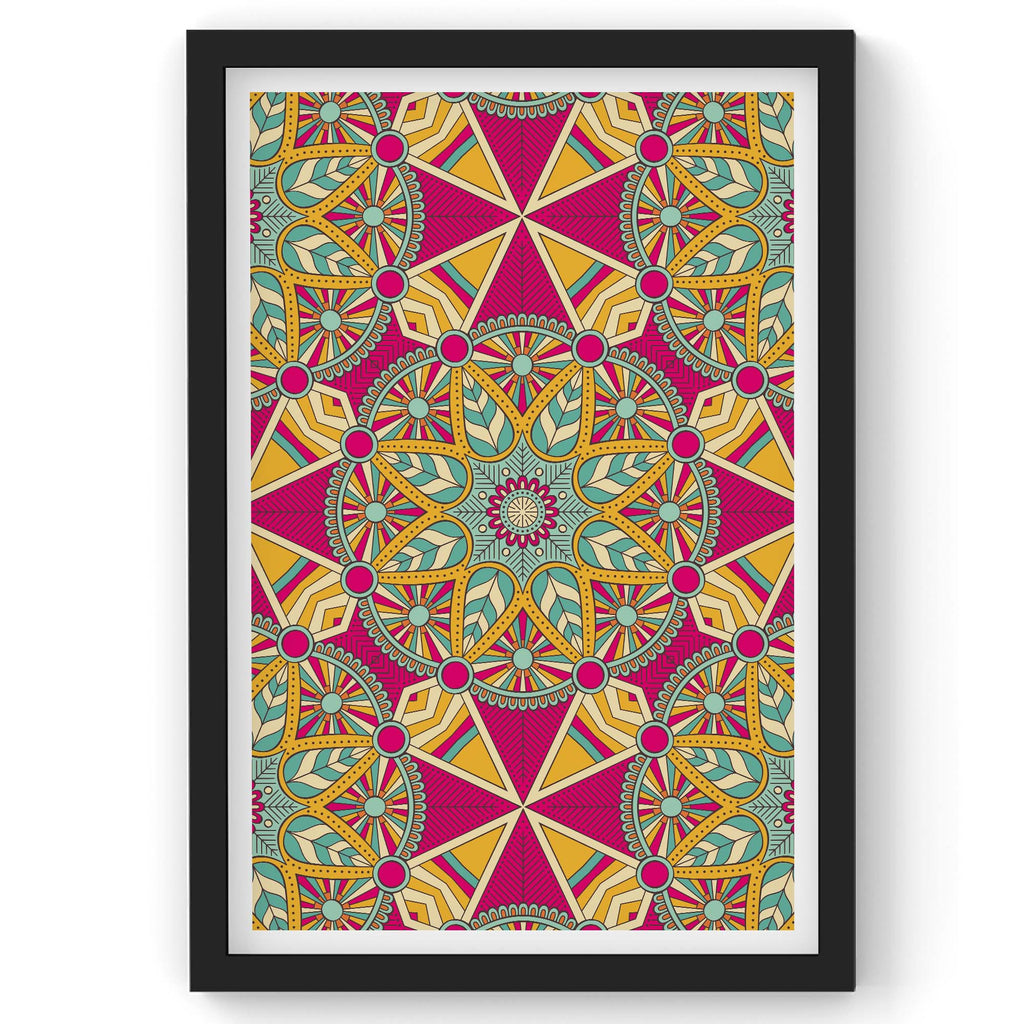Seamless Pink Mandala Art | Framed