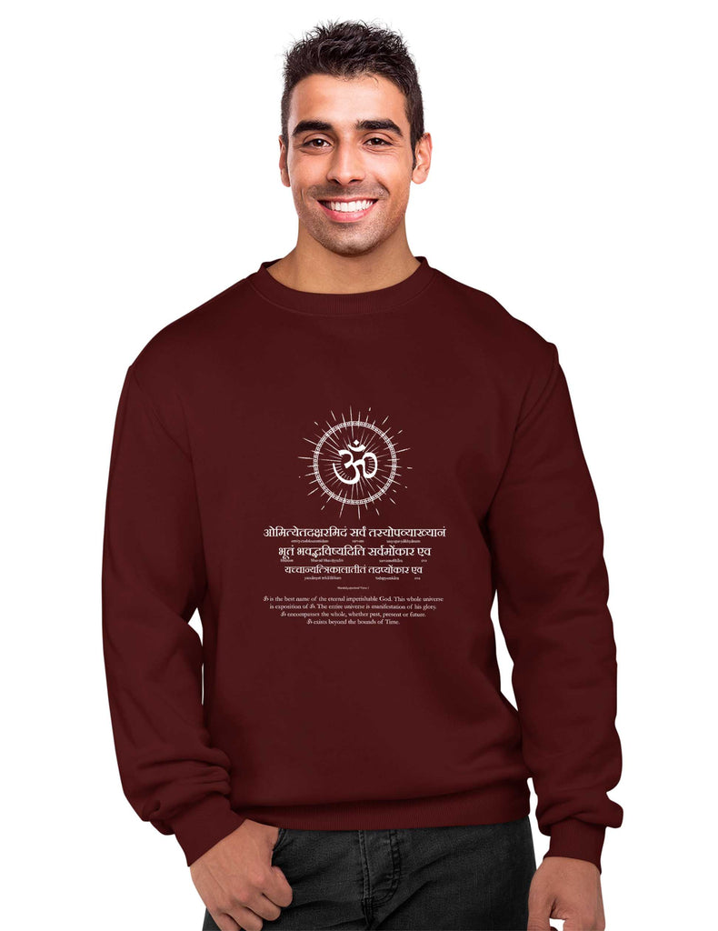 Glory of Aum Sweatshirt, Sanskrit Sweatshirt, Sanjeev Newar®