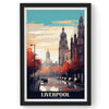 Liverpool City wall Art, United Kingdom Travel Print, Vintage Travel Poster, Country Poster, Country Print