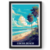 Cocoa Beach wall Art, Florida Travel Print, Vintage Travel Poster, Country Poster, Country Print