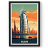 Dubai City wall Art, United Arab Emirates Travel Print, Vintage Travel Poster, Country Poster, Country Print