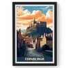 Edinburgh City wall Art, Scotland Travel Print, Vintage Travel Poster, Country Poster, Country Print