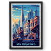San Francisco City wall Art, California Travel Print, Vintage Travel Poster, Country Poster, Country Print
