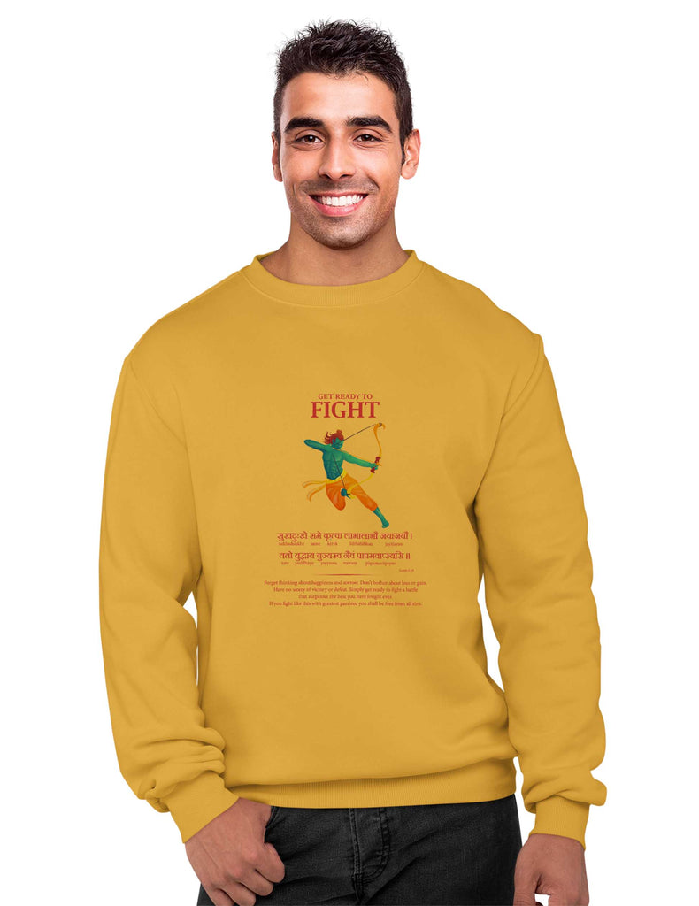 Get ready to Fight Sweatshirt, Sanskrit Sweatshirt, Sanjeev Newar®