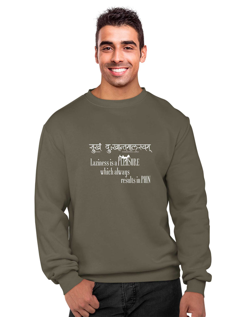 Laziness is Pleasure Sweatshirt, Sanskrit Sweatshirt, Sanjeev Newar®