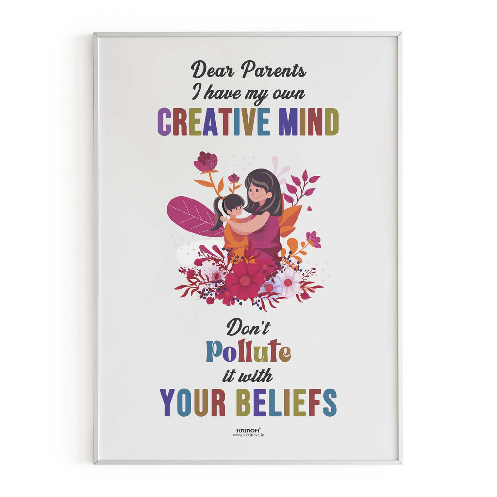 I have my own Creative Mind, Parenting Guide Poster, Parenting Tips, Motherhood Tips, Parenting Quotes, Kids Room Decor