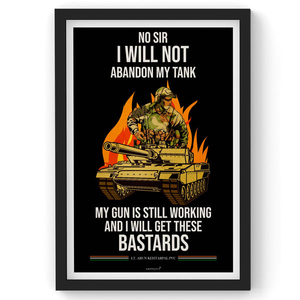 LT. ARUN KHETARPAL Quote, Get These Bastards Quote Poster, Indian Army Poster, Armed Forces, Bravehearts, Aazadi Ka Amrit Mahotsav Poster, Gift for Soldiers, Gift for Veterans