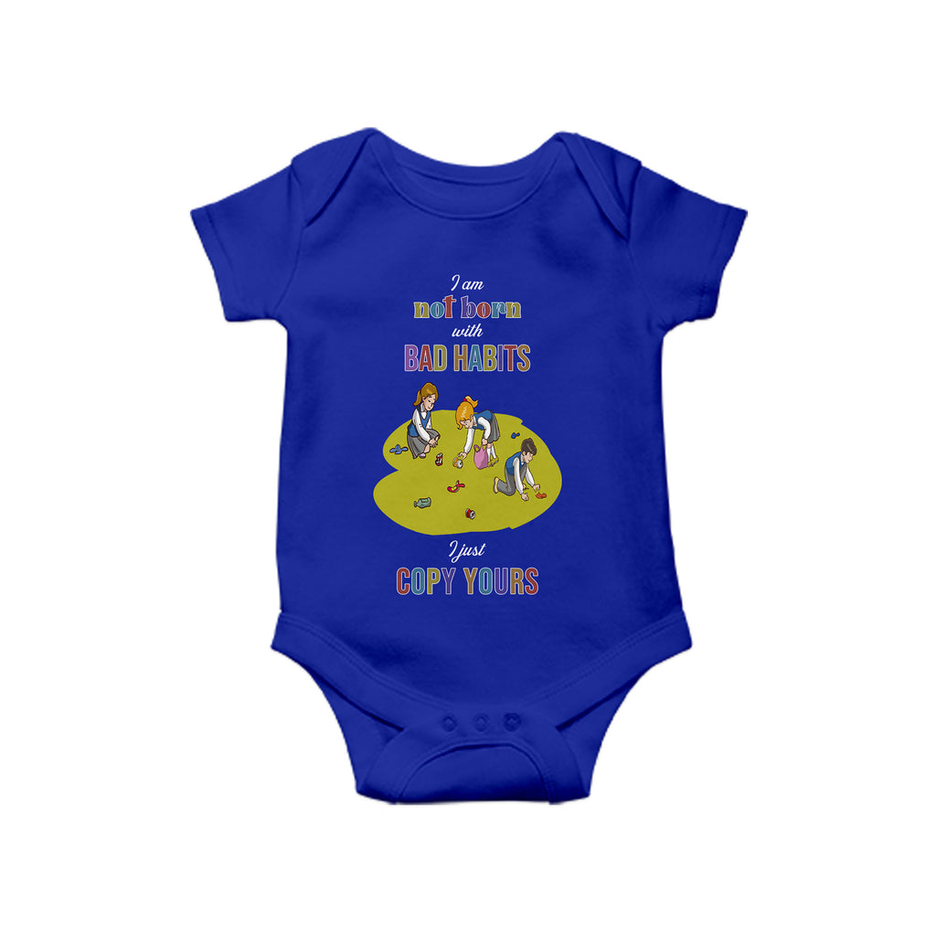 I am not born with Bad Habits, Baby One Piece, Funny Baby Romper, Baby Romper