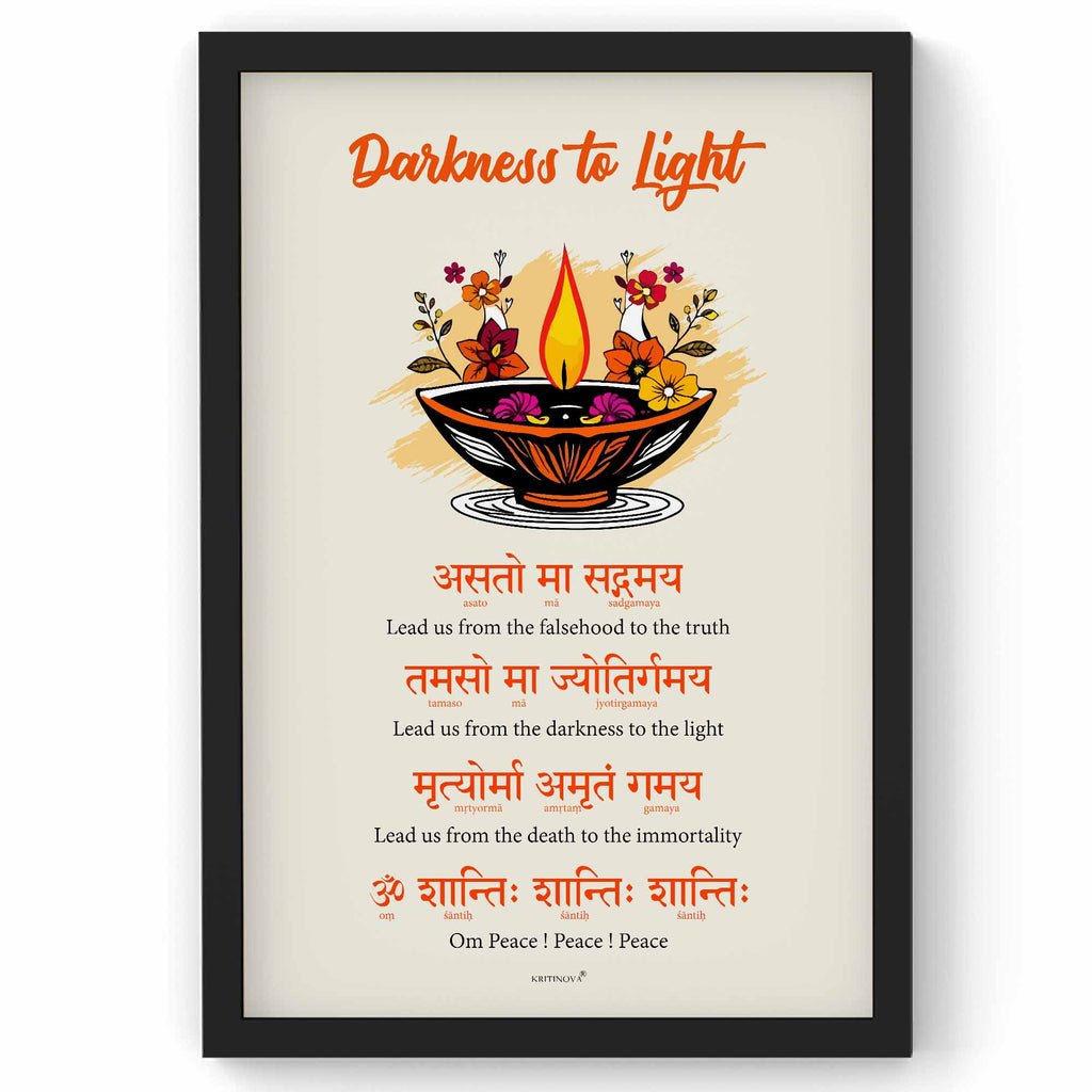 Asatoma Sadgamaya, Sanskrit Wall Art, Sanskrit Mantra Wall Art, Inspiring Sanskrit Verse, Sanskrit Prayer, Sanskrit Shloka, Sanskrit Poster