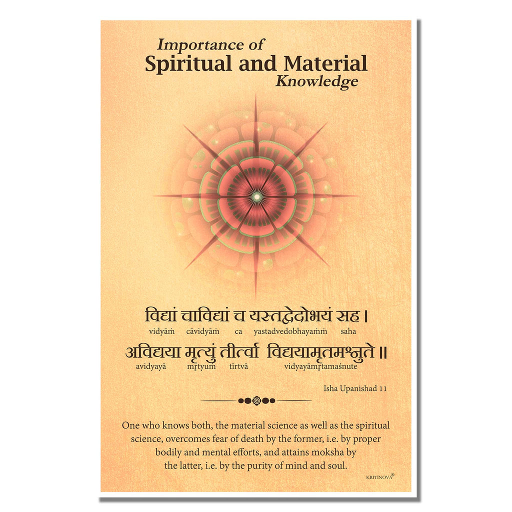 Importance of Knowledge, Sanskrit Wall Art, Inspiring Sanskrit Quote, Upanishads