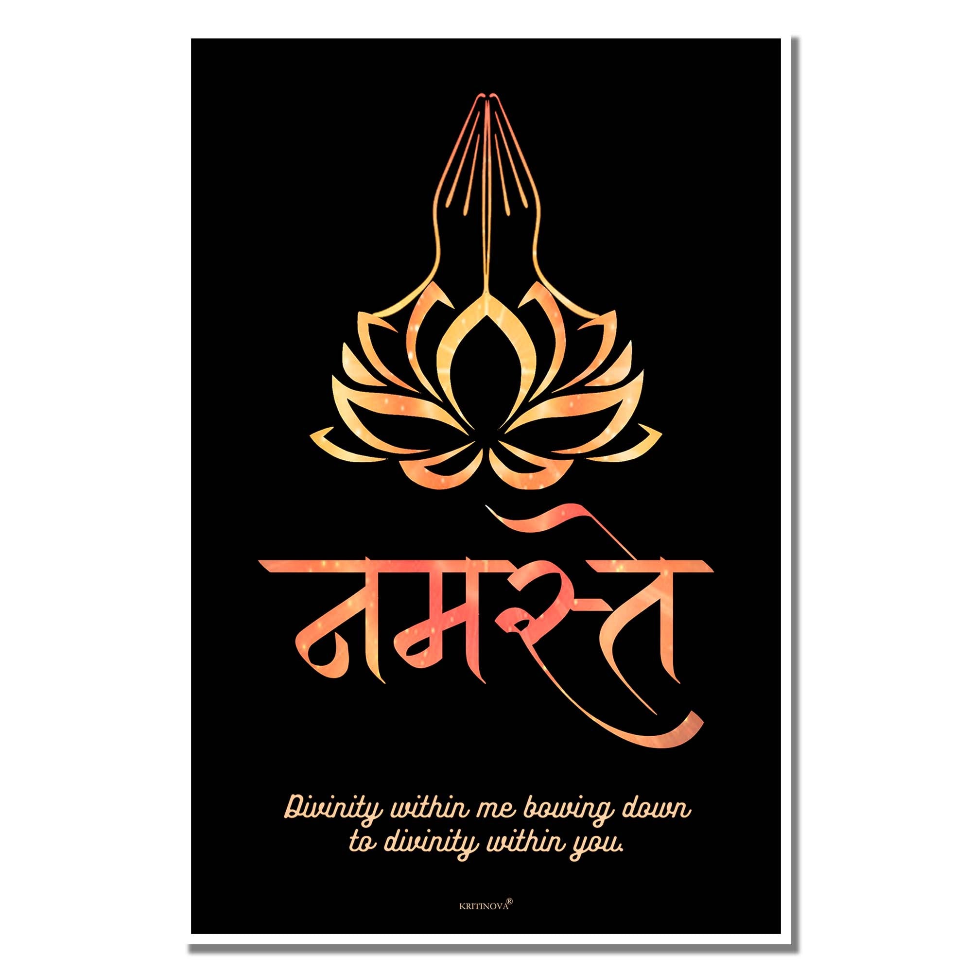 Namaste, Namaste Wall Art, Sanskrit Wall Art, Namaste Poster, Sanskrit ...