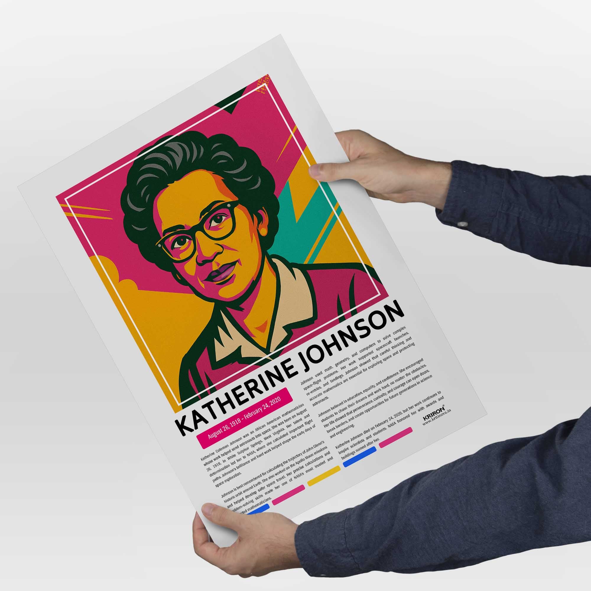 Katherine Coleman Johnson Poster | Inspirational Wall Art | Famous Sci ...
