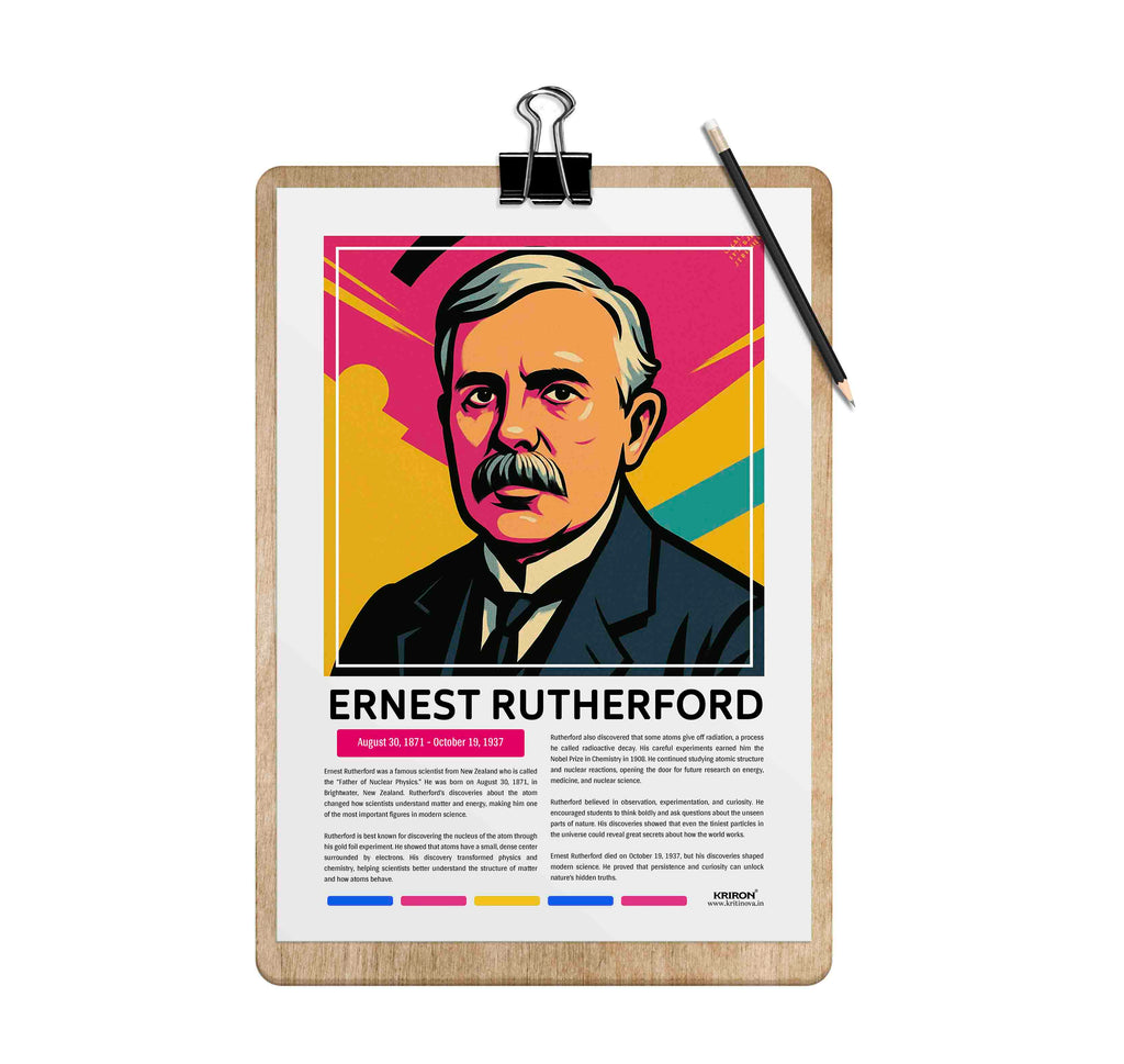 Ernest Rutherford Cursive Ernest Rutherford Poster | Inspirational Wall Art | Famous Scientist P ...