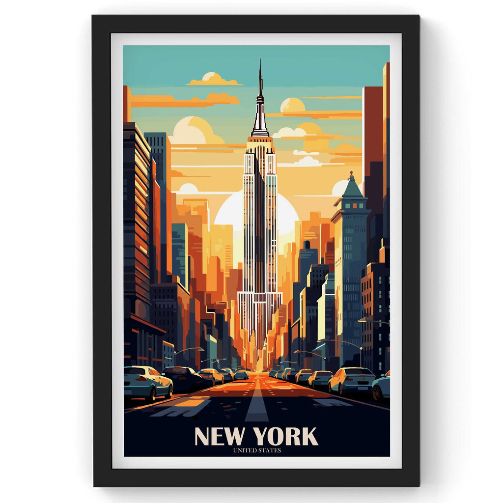 New York City wall Art, USA Travel Print, Vintage Travel Poster, Country Poster, Country Print