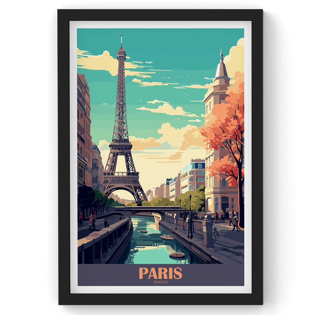 Paris City wall Art, France Travel Print, Vintage Travel Poster, Country Poster, Country Print