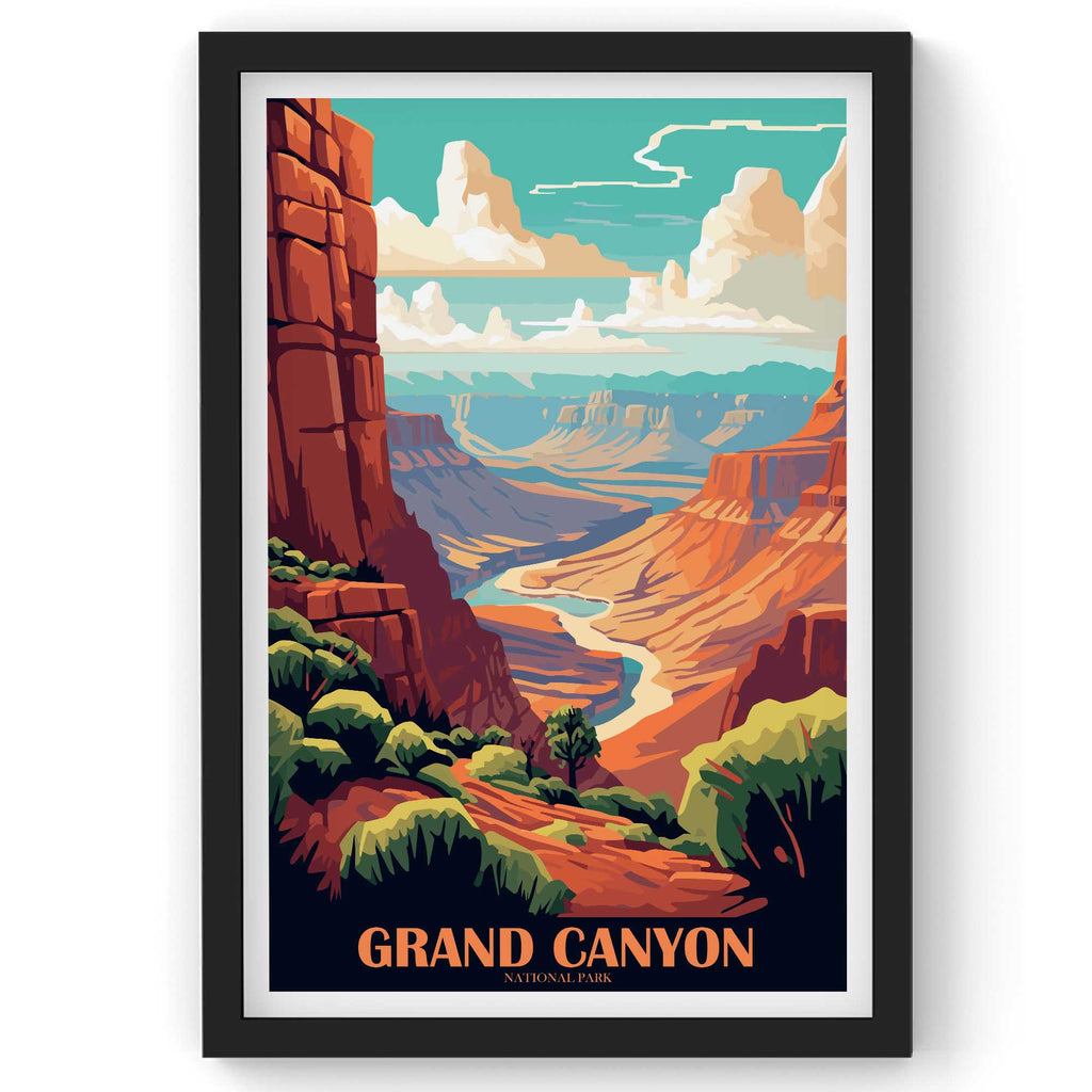 Grand Canyon National Park wall Art, USA Travel Print, Vintage Travel Poster, Country Poster, Country Print