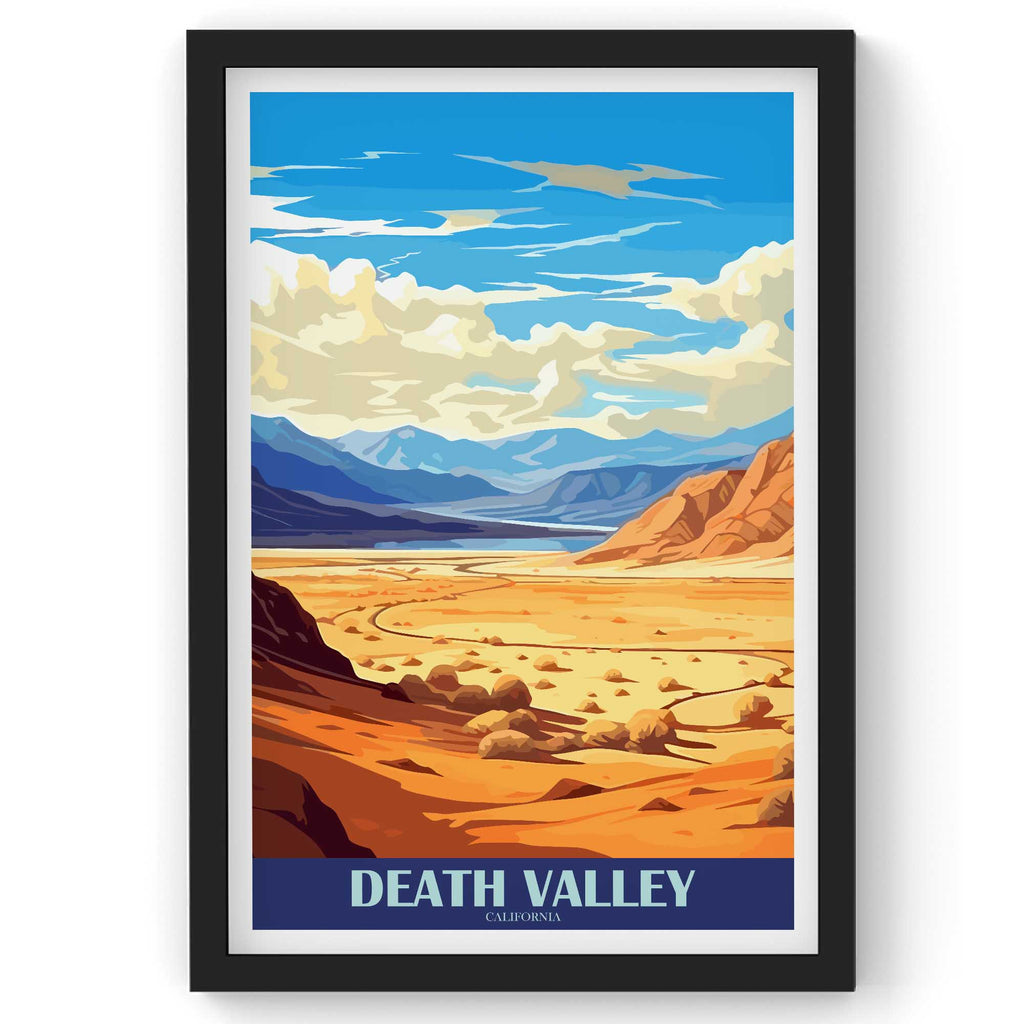Death Valley wall Art, California Travel Print, Vintage Travel Poster, Country Poster, Country Print