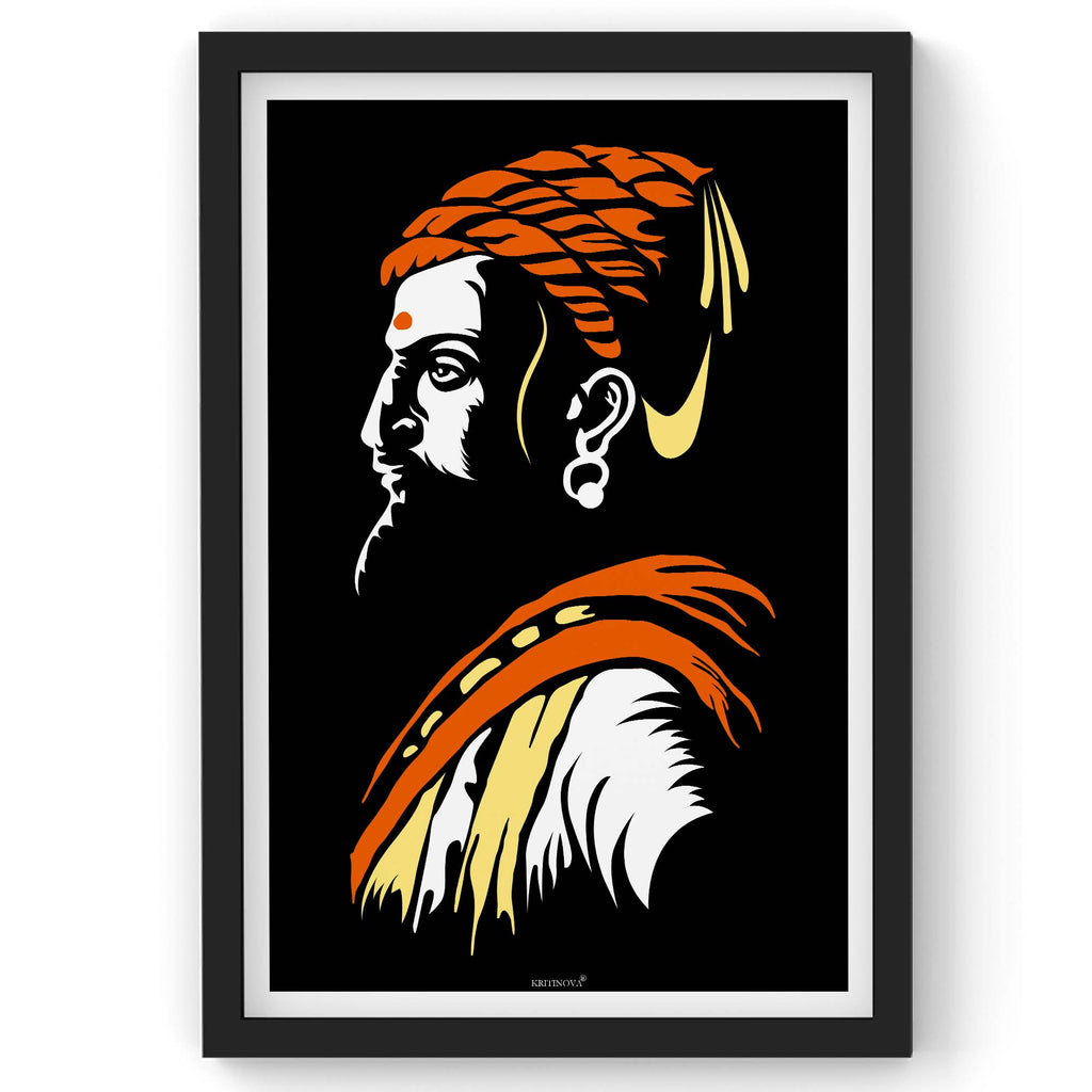 VIRANJALI, Shivaji Maharaj, Medieval Warrior Wall Art, Gift for Patriot
