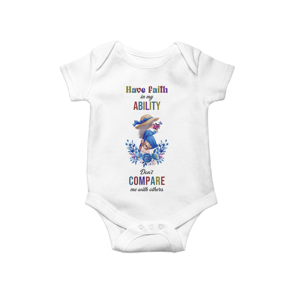 Have Faith in my, Baby One Piece, Funny Baby Romper, Baby Romper