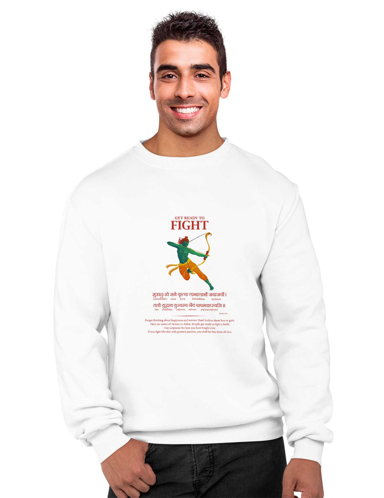 Get ready to Fight Sweatshirt, Sanskrit Sweatshirt, Sanjeev Newar®