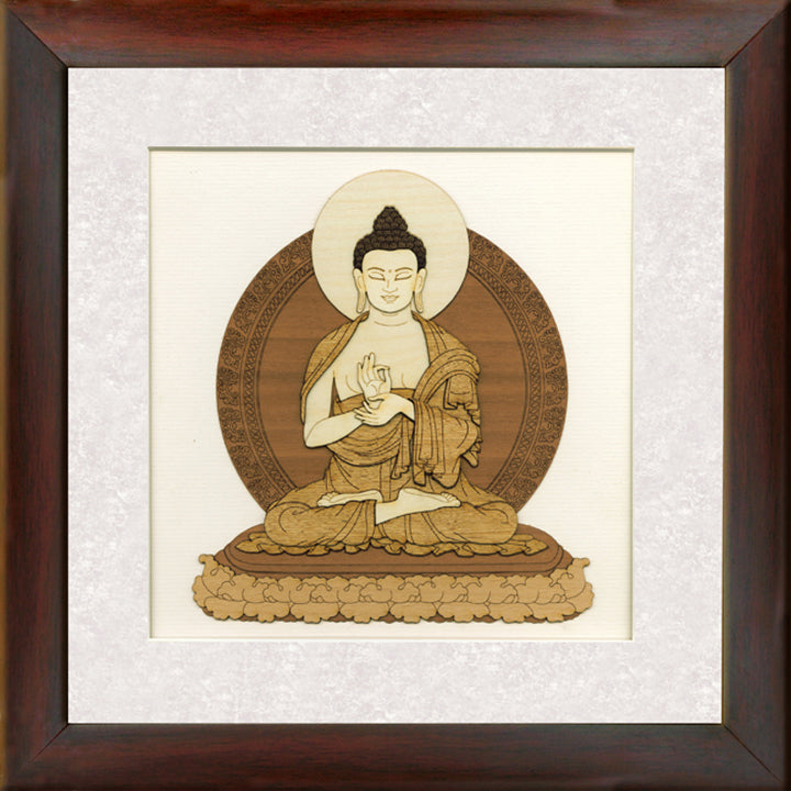 Buddha Wood Carving Wall Art, Wood Carving Frame, 3D Wall Art