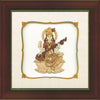 Maa Saraswati Wood Carving Wall Art, Wood Carving Frame, 3D Wall Art