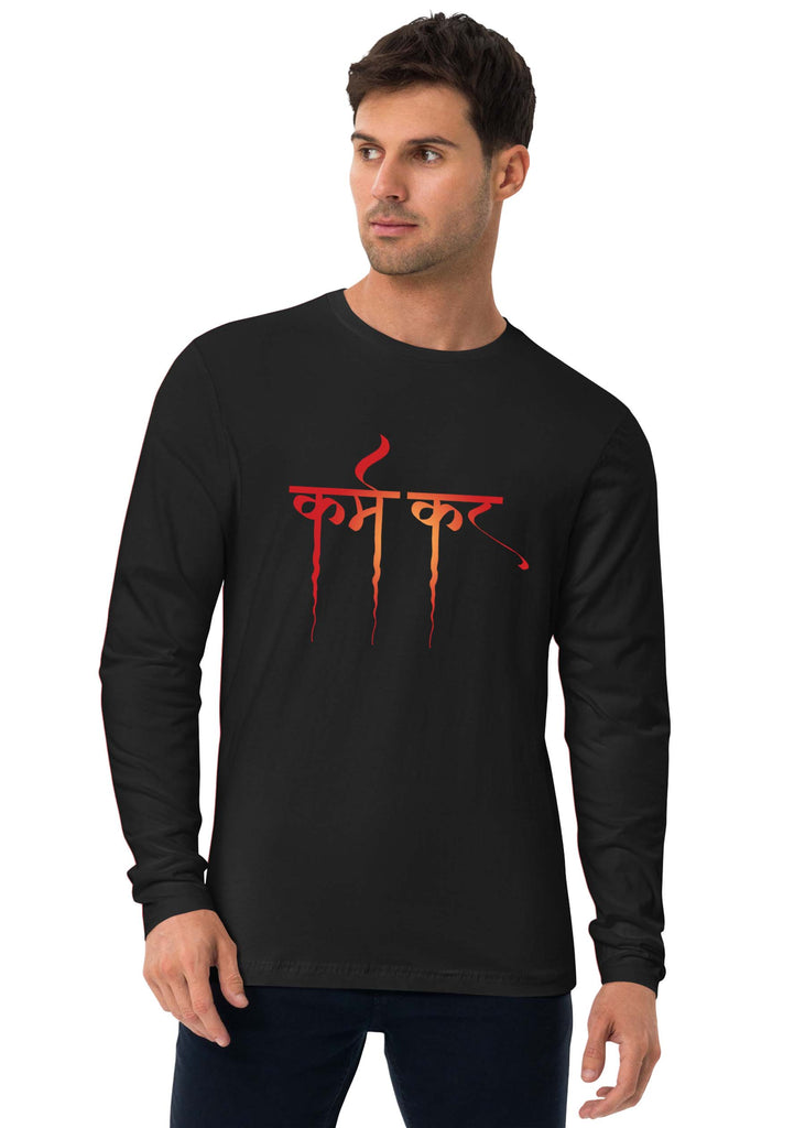 Karm kar, Sanskrit Full Sleeve T-shirt, Sanjeev Newar®