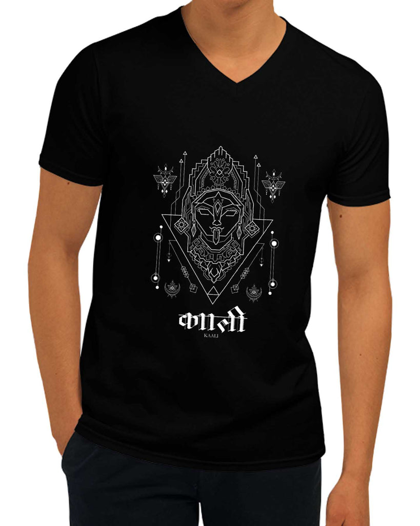 Maa Kaali | V Neck, Sanskrit T-shirt, Sanjeev Newar®