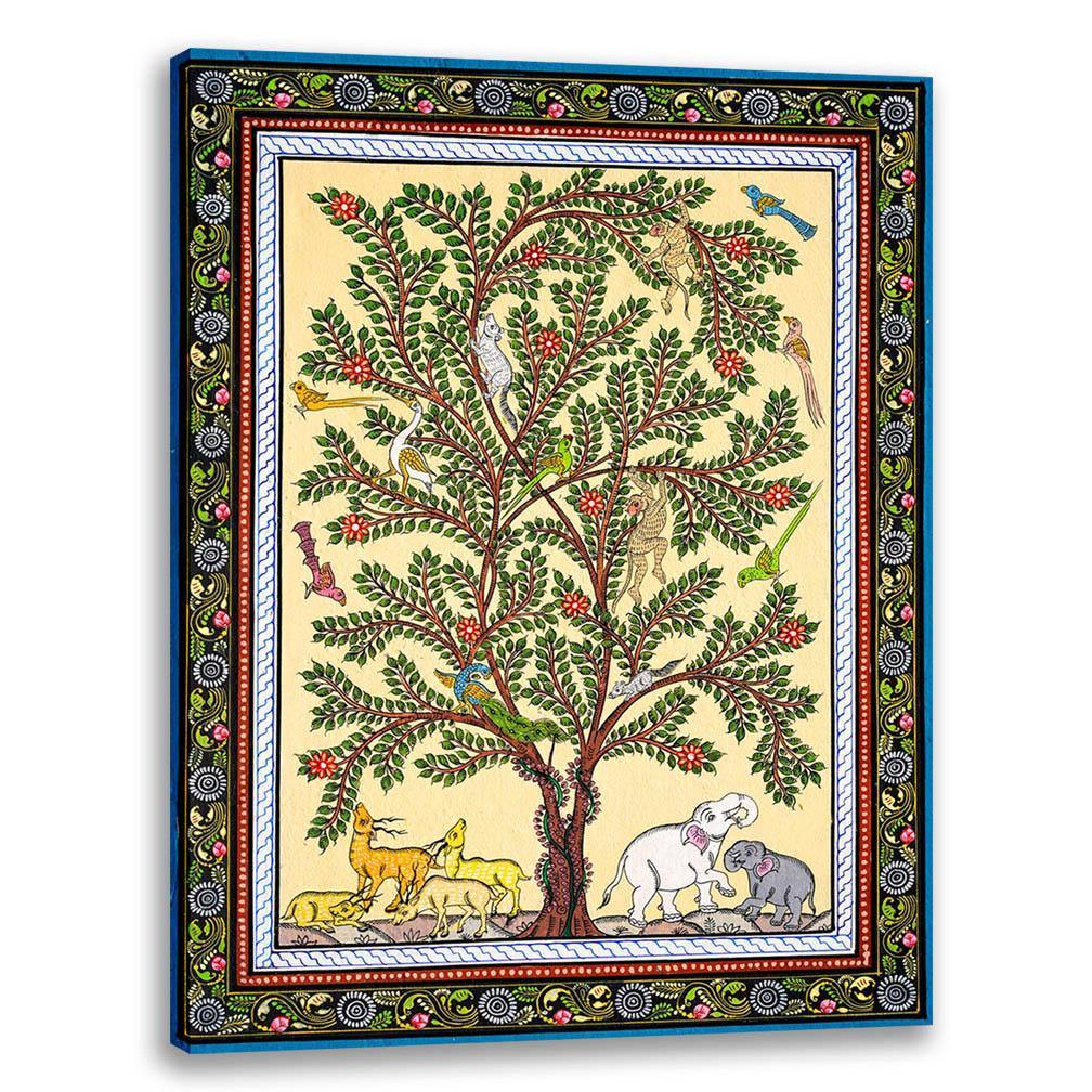Playing Animals, Pattachitra Art, Indian Traditional Art, Cultural Gift, Tribal Artwork