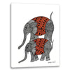 Two Elephant, Gond Art, Indian Traditional Art, Cultural Gift, Tribal Artwork