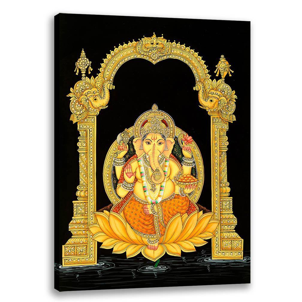 Ganesha, God Art, Indian Traditional Art, Cultural Gift, Tribal Artwork