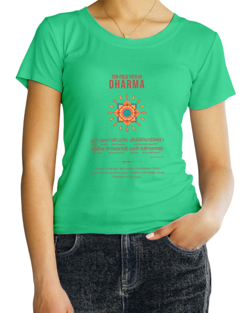 Ten Fold Path of Dharma, Sanskrit T-shirt, Sanjeev Newar®