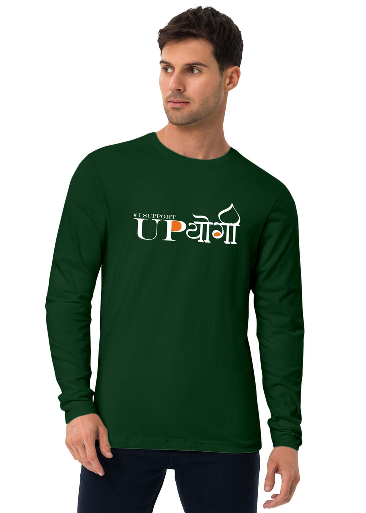 I Support UPYogi, Yogi Adityanath Fans T-shirt, Sanskrit Full Sleeve T-shirt, Sanjeev Newar®