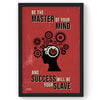 Master of your mind, Inspirational Quote Wall Art, Success Quote, Motivational Quote Poster