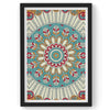 Seamless Sky Blue Pattern with Mandala | Framed