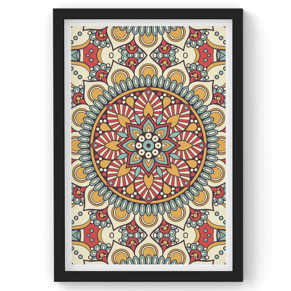 Rich colors mandala | Framed