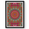 Seamless Pink Pattern with Mandala | Framed