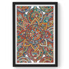 Seamless White Pattern with Mandala | Framed